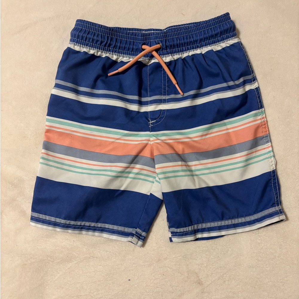 Carter's Blue and White Striped Swim Shorts